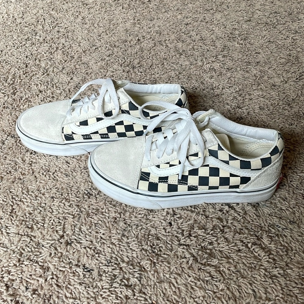 White checkered Vans 6